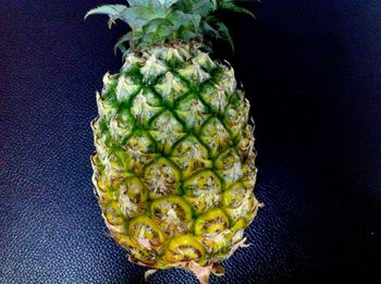 Close-up of fruit against black background