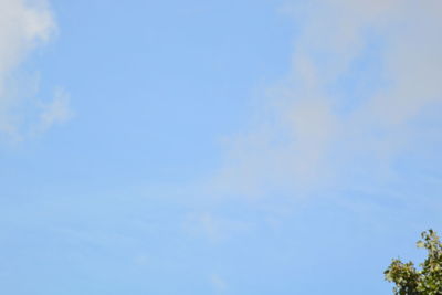 Low angle view of blue sky