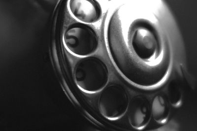 Close-up of object over black background
