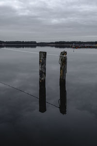 Reflection of clouds in sea