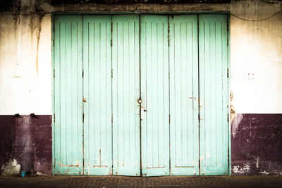 Close-up of closed door