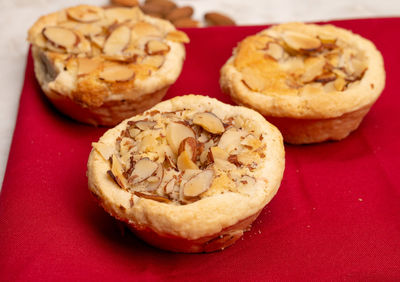 Close-up of cookies in plate on table