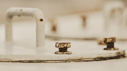 Close-up of rusty machine part