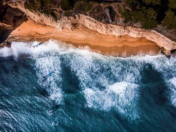 Aerial view of sea and beach