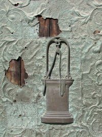 Close-up of metal door