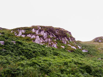 Scenic view of mountains against clear sky