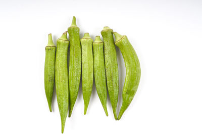 Close-up of vegetable over white background