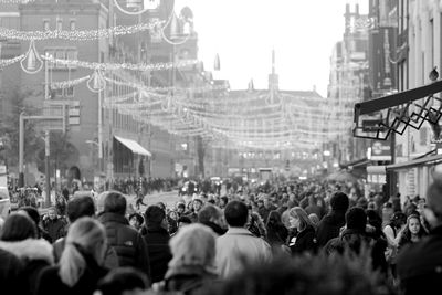 Crowd in city