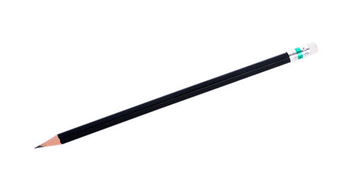 High angle view of pencil against white background