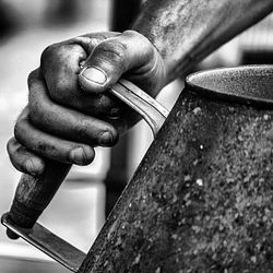 Close-up of cropped hand