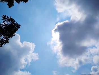 Low angle view of cloudy sky