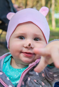 Close-up of cute girl