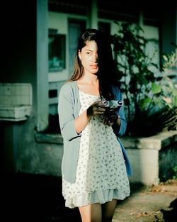 Portrait of young woman