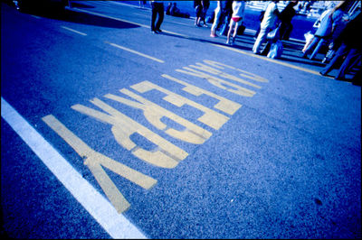 Group of people crossing road