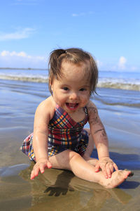 Girl looking at sea