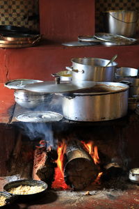 Close-up of food in kitchen