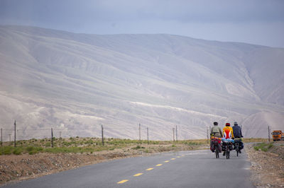 People walking on road