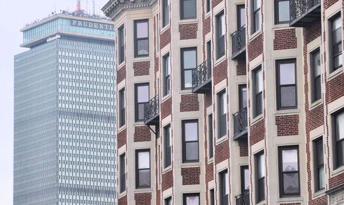 Low angle view of residential buildings