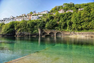 Scenic view of sea at looe