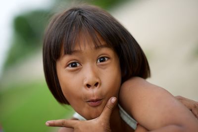 Close-up portrait of girl