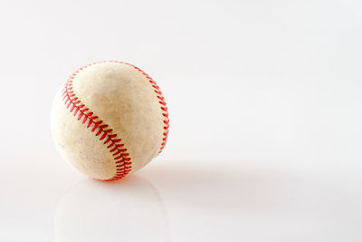 Close-up of ball on white background