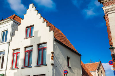 Houses representative of the traditional arquitecture of the historical bruges town