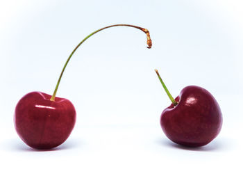 Close-up of apple against white background