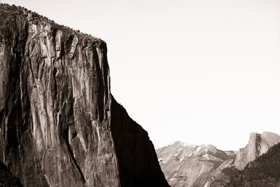 Scenic view of mountain against clear sky