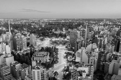 High angle view of cityscape