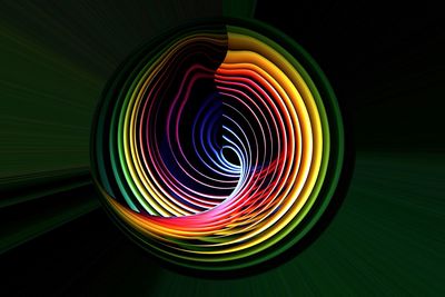 Multi colored light painting