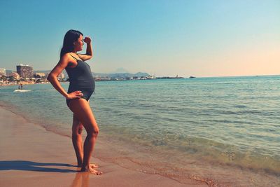 Woman on beach
