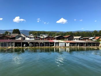 View from the lake to land