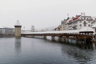 View of buildings by river