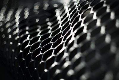 Full frame shot of fence at night