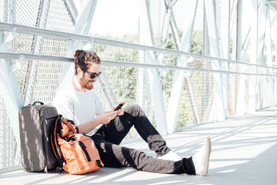 Young man using mobile phone