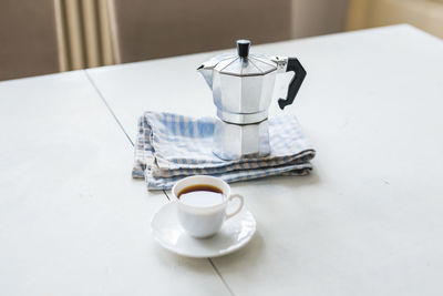 Close-up of coffee on table