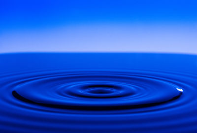 Close-up of blue rippled water