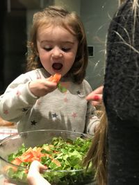 Girl holding ice cream