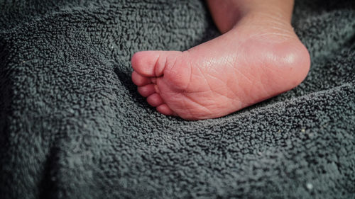 Close-up of baby hand