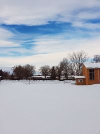 House during winter