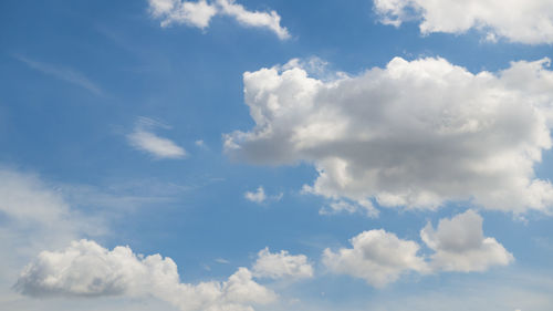 Low angle view of clouds in sky