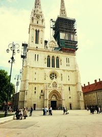 Tourists in front of church