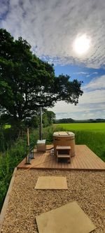 Scenic view of trees against sky