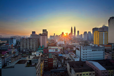 Cityscape at sunset