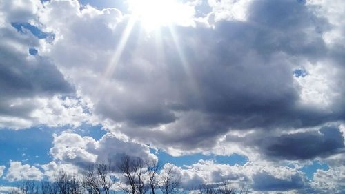 Low angle view of cloudy sky