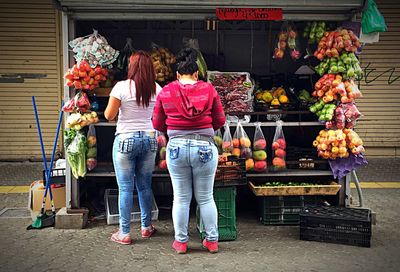 Full length of man standing in market