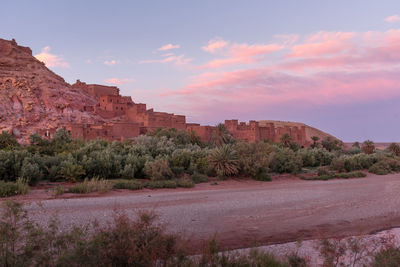 A view of aït benhaddou at sunset