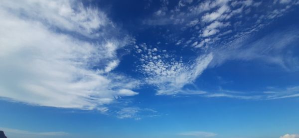 Low angle view of clouds in sky