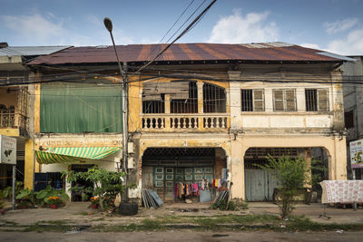 Exterior of old building against sky