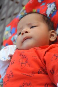 Close-up portrait of cute boy